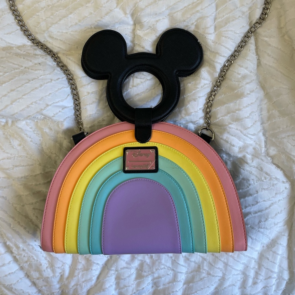 Loungefly Mickey rainbow purse